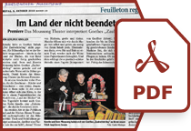 MOUSSONG THEATER MIT FIGUREN Zeitungsausschnitt